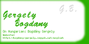 gergely bogdany business card
